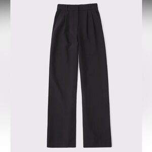 Abercrombie & Fitch Black Wide-Leg Trousers